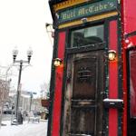 The tiny Irish pub is a cozy spot to spend a chilly winter evening.