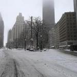 As snow again blanketed the region, Post Office Square looked like a ghost town during the lunch hour Wednesday.