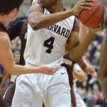 Harvard freshman Zena Edosomwan may have played only 12 minutes Friday night, but he scored a team-high 12 points against Brown and added five rebounds (four offensive).