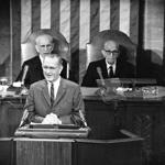 Family and friends of President Lyndon Johnson urged reconsideration of the Johnson years in the White House.  
