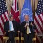 Secretary of State John Kerry met with British Foreign Secretary William Hague at the State Department.