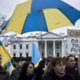 Activists gathered outside the White House to demonstrate against what Ukraine has called Russia’s invasion in Crimea.