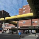 A tube over Albany Street will be replaced by a glass bridge to better connect buildings at Boston Medical, formed when Boston City Hospital and University Hospital merged.