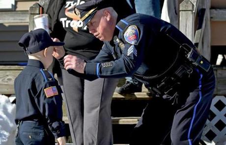 Tyler was checked over by Burrillville Police Sergeant Brian Pitts.
