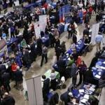 A job fair for those in the military in Washington, D.C., in January.
