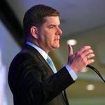 Mayor Martin J. Walsh shared his vision of Boston in the near future in a speech to hundreds of business leaders.