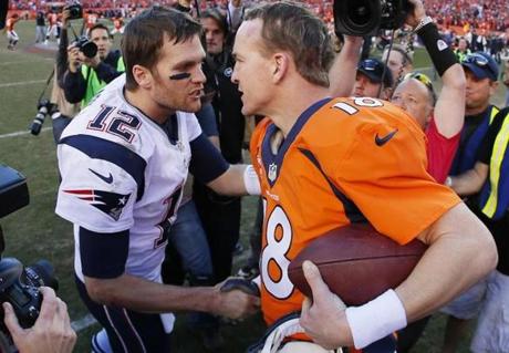 Tom Brady and Peyton Manning seem destined for another year of jockeying for position in the AFC. 
