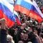 Pro-Russian activists rallied in Donetsk, in eastern Ukraine, on Saturday.