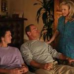 From left: Connor Buckley, Christopher Meloni, and Rachael Harris in the new Fox comedy “Surviving Jack.”