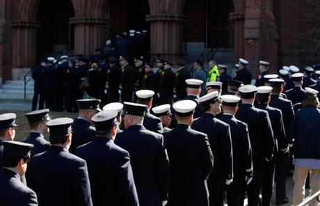 As many as 10,000 firefighters from across the country were expected to pay their respects for Walsh and Firefighter Michael Kennedy.

