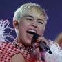 Miley Cyrus performed on stage Wednesday night during her concert at TD Garden.