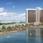 An artist’s rendering shows the proposed Wynn Resorts casino on the banks of the Mystic River in Everett.