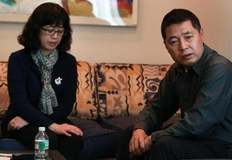 Lingzi Lu’s parents Ling Meng (left) and Jun Lu, say they are humbled by the love they received.
