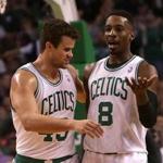 Kris Humphries (left) would have to take a pay cut to remain with the Celtics, while Jeff Green (right) is good bet to be back for the 2014-15 season.