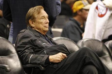 Clippers owner Donald Sterling sat courtside on April 4 in Los Angeles.
