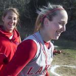 Silver Lake's Maddy Barone, right, threw five straight no-hitters at one point this season. 