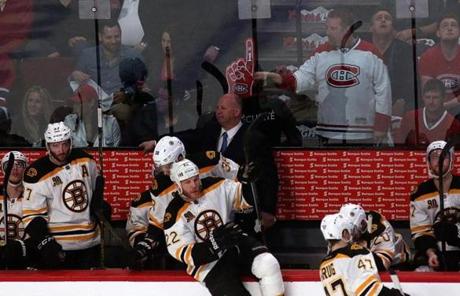 Claude Julien kept calm on the Bruins’ bench.
