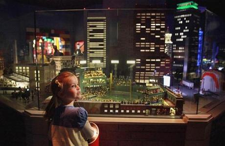 Kari Belson of Andover took in the sights of Legoland Discovery Center’s Fenway Park.
