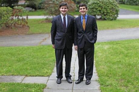 Michael (left) and Daniel Bendetson have garnered bipartisan support for their quest to get Americans across the nation to unite in a silent Veterans Day tribute.
