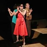 From left: Lisa Tucker, Kathleen Lewis, and Davis Robinson in the Beau Jest Moving Theatre production of ?Apt. 4D.?