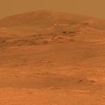 This vista of the Endeavour Crater rim on Mars in a photo taken May 21, 2014.