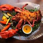 New England Lobster dinner with vegetables.