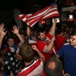 Fans at the Banshee in Dorchester celebrated the US advancing to the Round of 16 in the World Cup.