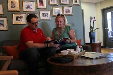 Brian Comrie, an agent who specializes in Brazil and Argentina, met with Grace Cole of Marblehead. 
