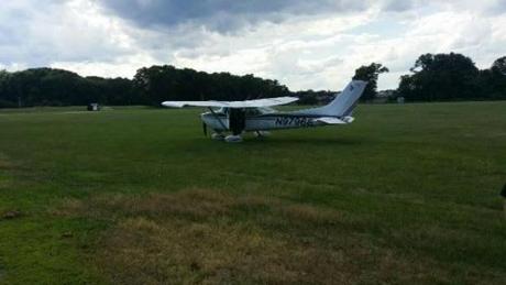 A plane experienced mechanical problems and had to land in a field.
