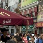 McDonald?s and KFC said they stopped using chicken from Husi. Above, stores in Beijing.