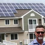 Dan Porrazzo, of Advantage Solar Energy Inc., stood at an apartment complex in Lexington where he had installed solar panels.