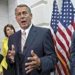 House Speaker John Boehner spoke to reporters on Capitol Hill on Tuesday.