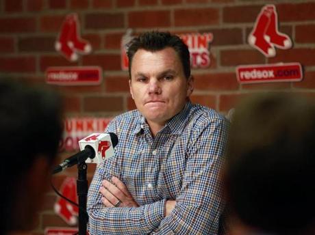 Red Sox general manager Ben Cherington attended a press conference after Thursday?s trades.
