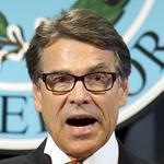 Texas Governor  Rick Perry arrived at the Blackwell Thurman Criminal Justice Center in Austin Tuesday.