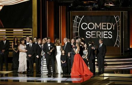 Executive producer Steven Levitan accepted the award for outstanding comedy series for 