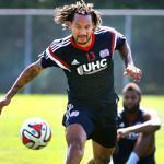 Jermaine Jones practiced with the Revolution for the first time on Tuesday.