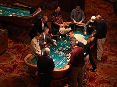 The craps table at the Mohegan Sun Casino in Connecticut.
