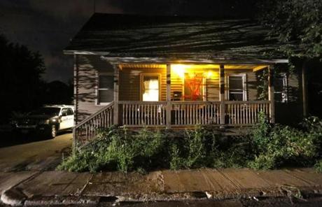 The house in Blackstone where investigators found the bodies of three dead infants.
