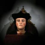 A facial reconstruction of King Richard III displayed during a news conference in central London on Feb, 5, 2013.