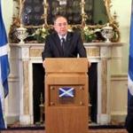 Alex Salmond spoke during a press conference.