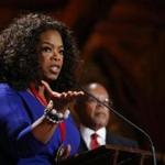 Recipient Oprah Winfrey accepted the award on behalf of the late Maya Angelou.