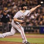 Madison Bumgarner of the Giants pitched a four-hitter with 10 strikeouts Wednesday night. Jason Miller/Getty Images