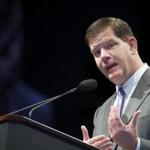 Boston Mayor Marty Walsh spoke at the 44th annual Martin Luther King Jr. breakfast at the Boston Convention Center on  Jan. 20. 