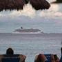 A Carnival cruise ship near the shores of Cozumel on Friday.