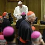 Pope Francis spoke to prelates as he arrived at the morning session of a two-week synod on family issues at the Vatican on Saturday.