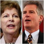 Jeanne Shaheen (left) and Scott Brown will meet in a televised debate Tuesday. 