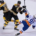 Bruins captain Zdeno Chara was likely hurt when he delivered a check to the Islanders? John Tavares.