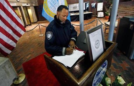Condolence books can be signed at all city libraries and community centers.
