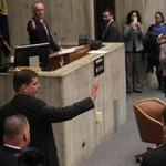 Mayor Marty Walsh at a city council meeting in January. 