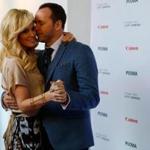Donnie Wahlberg and his wife, Jenny McCarthy, on the red carpet at Canon's PIXMA PRO City Senses Pop-Up Gallery in South Boston on Sept. 17, 2014.
